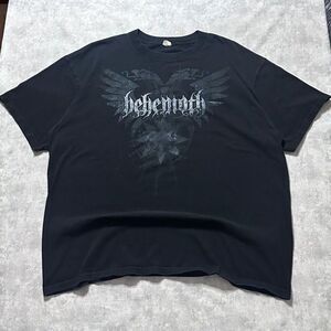 Y2K Anvil Behemoth Grunge Goth Style Graphic Black T-Shirt Mens Size 2XL